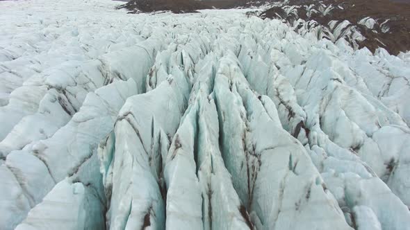 Svinafellsjokull Glacier. Iceland. Aerial View alt