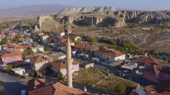 Landscape View of Old Town Goreme at Cappadocia, Turkey alt