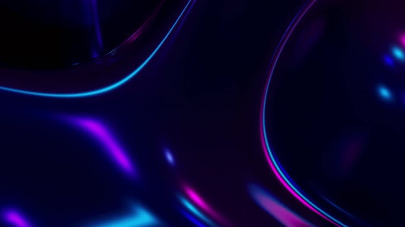 4K Loop of Abstract Moving Neon Waves Background