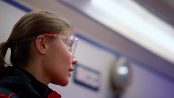 Smiling EMS Paramedic Having Conversation with Colleague in Emergency Car alt