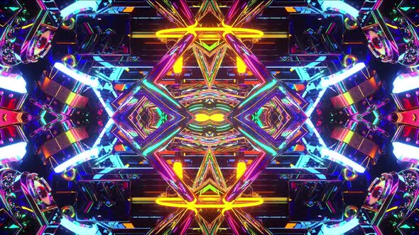 VJ Kaleidoscope Rainbow Motion Background 11