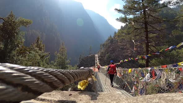 Indian Climbers are Trekking Toward The World's Highest Peak Mount Everest