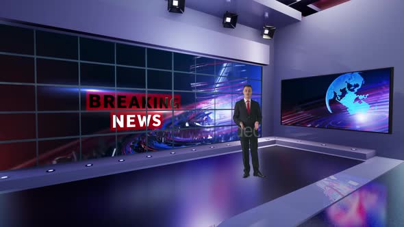 3D Virtual Tv Studio News B9016 alt