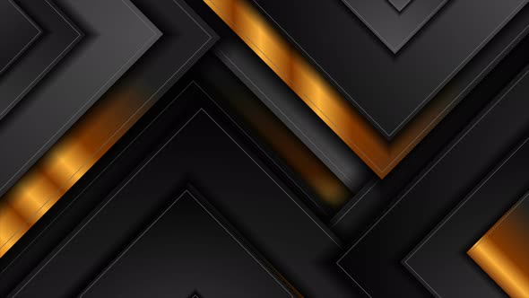 Luxury Golden And Black Abstract Shapes