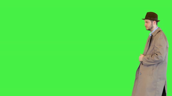 Professional Private Detective or Undercover Agent Walk Follow Suspect in Crime Hold Investigation alt