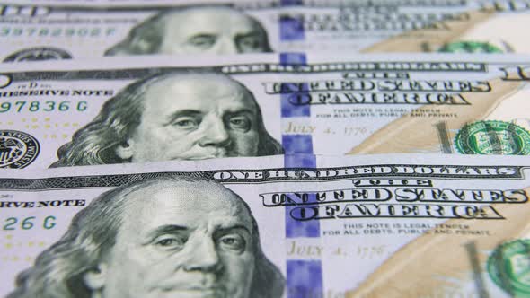 USD Dollar banknotes, paper money, exchange rate currency. Cash banknotes. The concept of finance alt