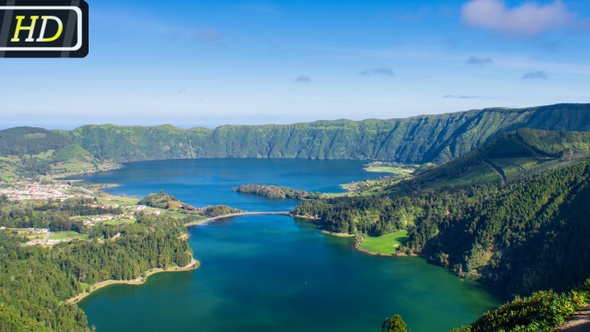 Sete Cidades Lakes from San Miguel Azores Island alt