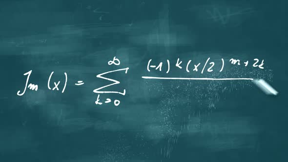 Presentation of the mathematical formulas with symbols, numbers, and letters. alt