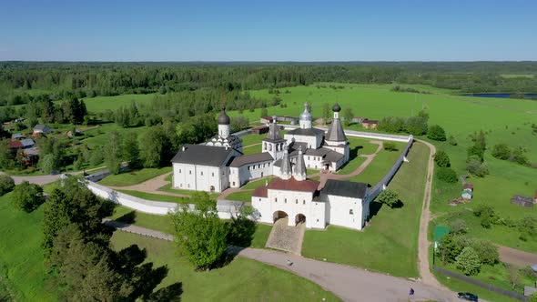 Aerial view of Ferapontov Monastery, Russia