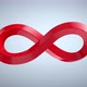 Infinity red sign on grey background - VideoHive Item for Sale