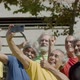 Team of Happy Senior Football Players Taking Selfie Outside - VideoHive Item for Sale