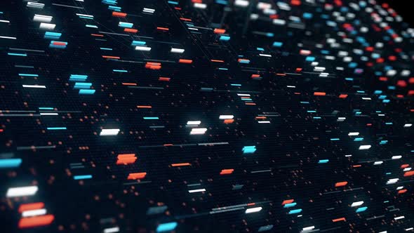 Abstract pixel pattern on black background alt