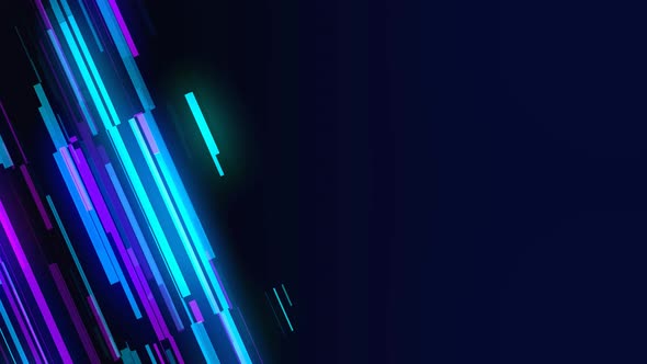 abstract Tech Colorful Glowing Glitch Lines