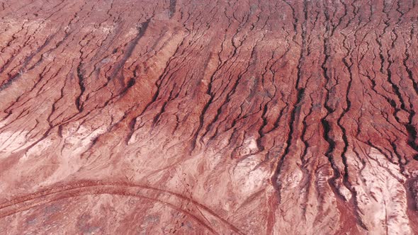 The Texture of the Quarry with Cracks and Furrows in Clay  Climate Change on Earth alt