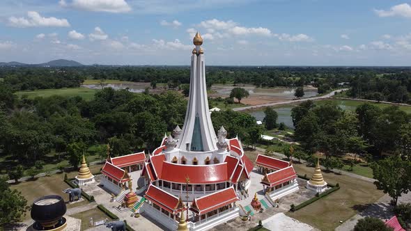 High Angle Pathumtharam Temple  Chainat ProvinceThailand