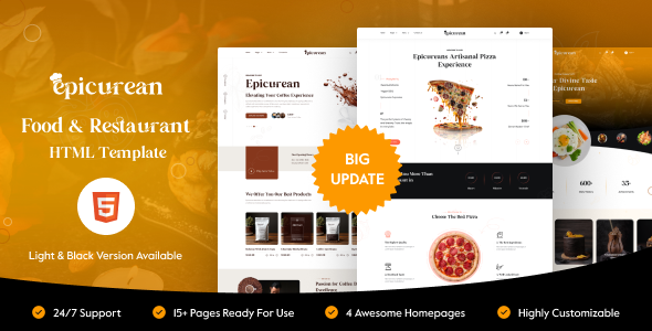 Epicurean - Food & Restaurant Html Template