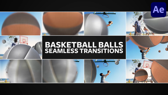 Basketball Balls Seamless Transitions for After Effects