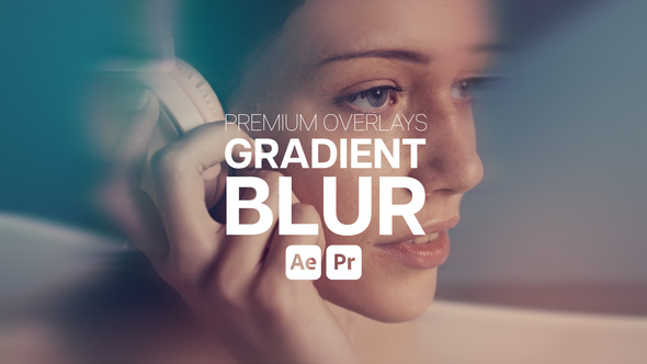Premium Overlays Gradient Blur Premiere Pro template preview