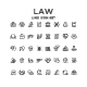 Set Line Icons of Law