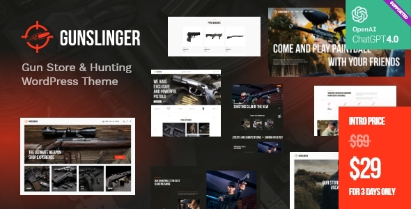 Gunslinger — Gun Store & Hunting WordPress Theme