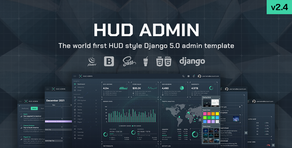 [DOWNLOAD]HUD - Django 5.0 Bootstrap Admin Template