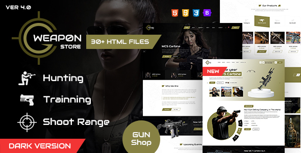 Weapon Store - Gun Shop HTML Template