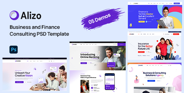 Alizo - Finance, Business & Consulting PSD Template by HixStudio ...