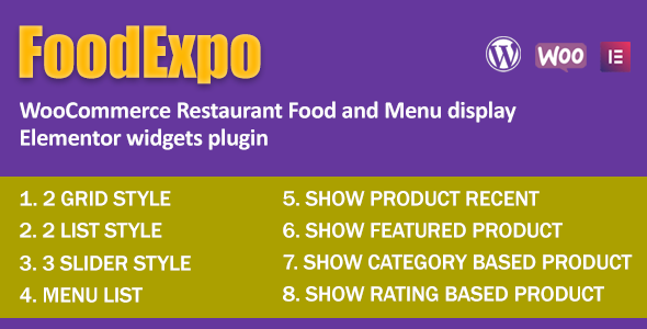 [DOWNLOAD]FoodExpo - WooCommerce Restaurant Food Menu display Elementor widgets plugin