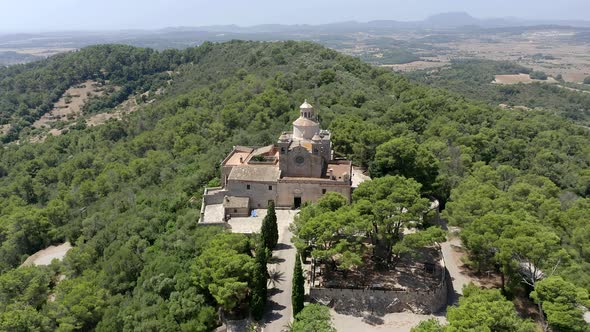 Santuari De La Mare De Deu De Bonany near Petra, Mallorca, Spain alt