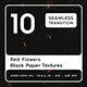 10 Red Flowers Black Paper Textures Backgrounds
