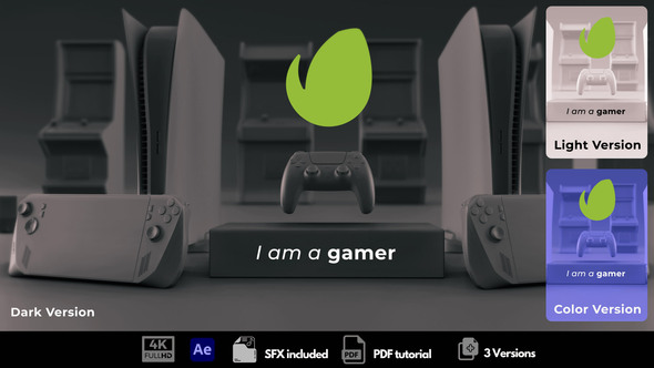 Gamer Intro Logo Stings template preview