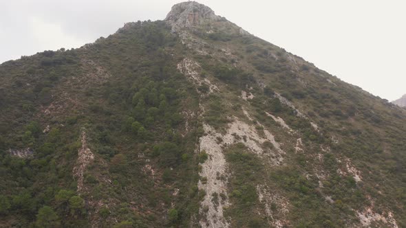 Drone Flight Rising To Mountain Peak alt