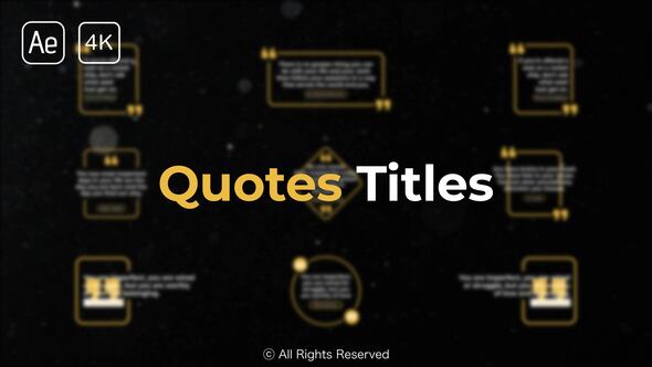 Quotes Titles 2.0 | After Effects Titles template preview