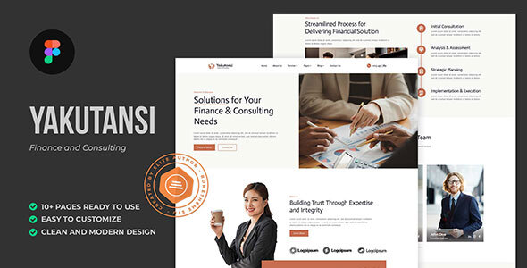 Yakutansi - Finance and Consulting Figma Template