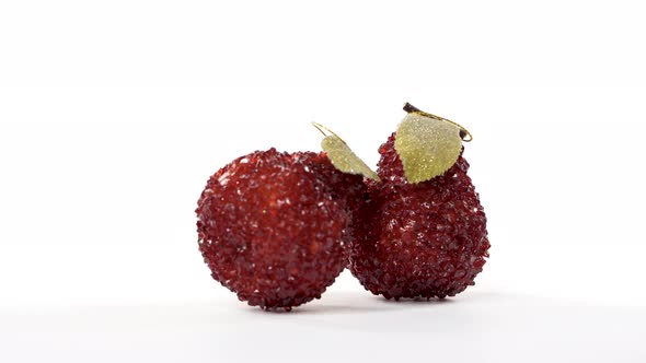 Christmas Tree Toys Rotating in a Seamless Loop on White Background alt