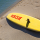 Close up yellow surfing board on sand sea beach - PhotoDune Item for Sale