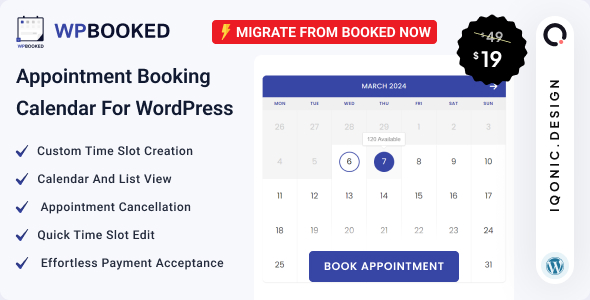 WPBooked  Appointment Booking Calendar for WordPress