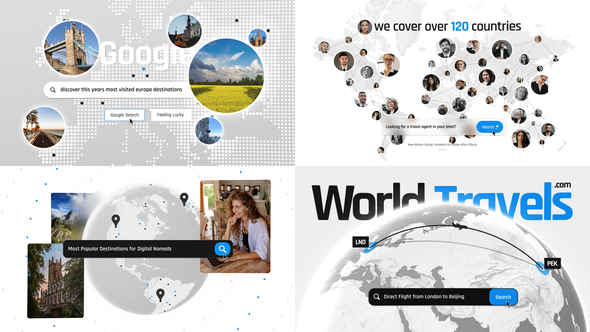 Search The World Infographics template preview