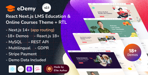 eDemy - React Next.js LMS Education & Online Courses Theme