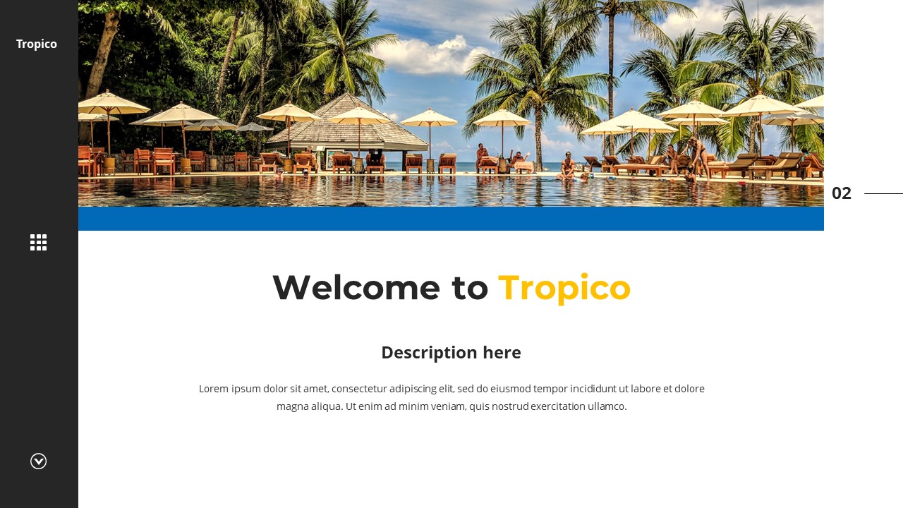 Tropico - Beach Resort Powerpoint Templates, Presentation Templates