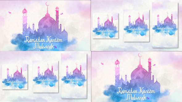 Colorful Ramadan Intro 4 in 1 | MOGRT