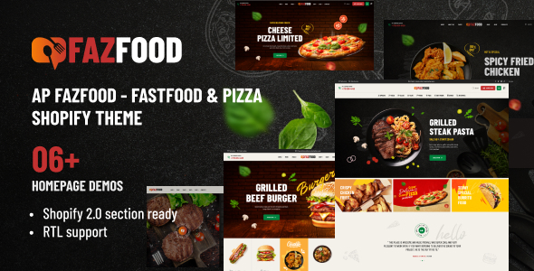 Ap Fazfood - Fastfood Restaurant Shopify Theme