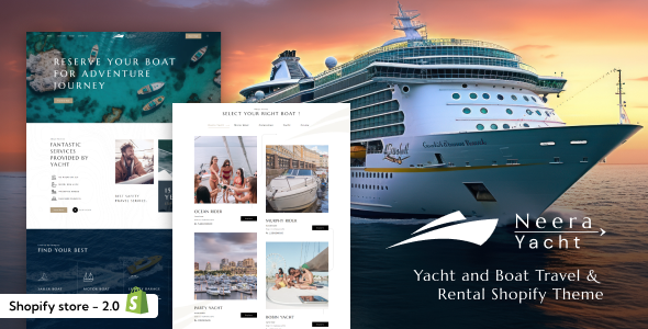 Neera - Yacht Boat & Travel Rental Services Shopify Theme