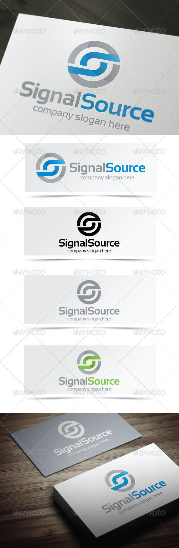Signal Source - Letters Logo Templates