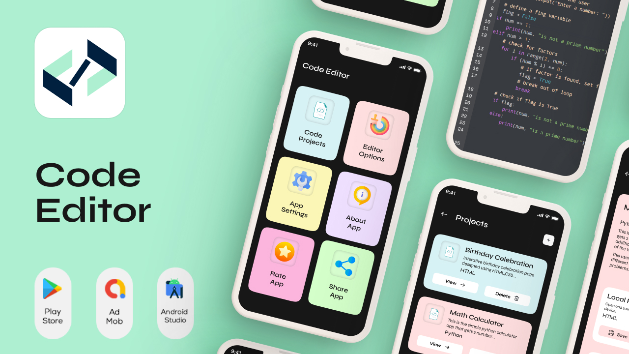Code Editor - PHP - HTML - Python - HTML Editor - Compiler - IDE - Text ...