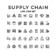 Set Line Icons of Supply Chain
