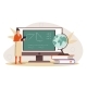 Teacher at Workplace Vector Concept 