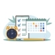 Time Planning Vector Concept 