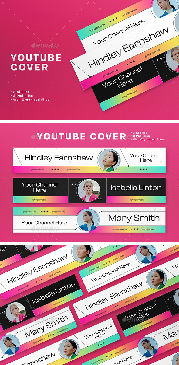 White Gradient Design Business YouTube Cover
