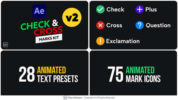 Check & Cross Marks Vol.2 For After Effects